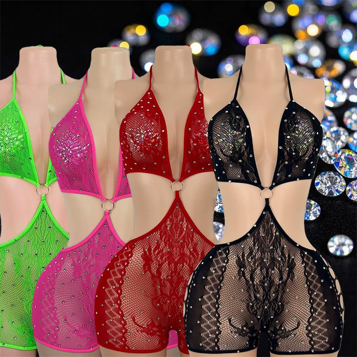 Hot Drill Back Sexy Big Hollow Bodysuit