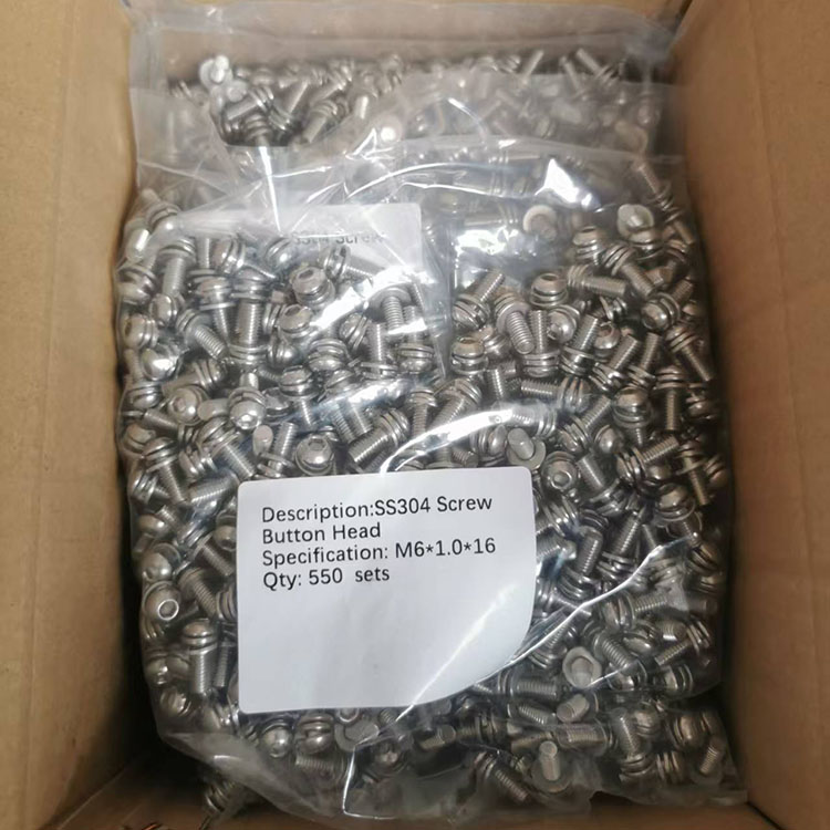 Bolts Manufacturers Customized M2 M3 M4 M5 M6 M8 Flat Spring Washer and Crosses Pan Round Head Combination Screw Bolt