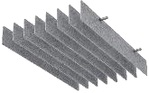 Акустикалық баффл FELT WAVE (2,4м х 0,3м х 9мм), бекіту: ұзындығы 1,5м 16 сым