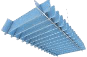 Акустический баффл FELT WAVE (2,4мм x 0,29мм), крепление: 4 металлические направляющие (2,4м)