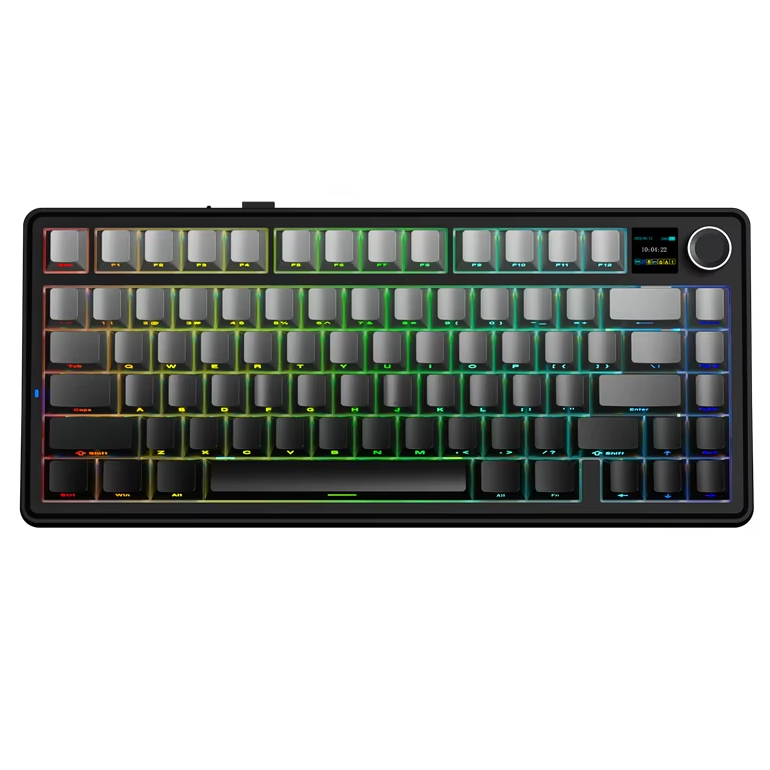 AULA F75 MAX Wired 2.4G Three Mode RGB Gaming Keyboard with LCD Screen