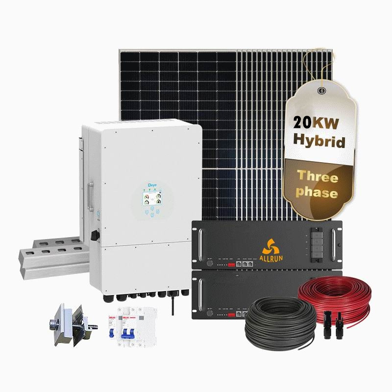 20KW Solar Panels with Battery and Inverter Singe Phase   Solar Power Station Solar Energy System Hybrid Solar System for Home