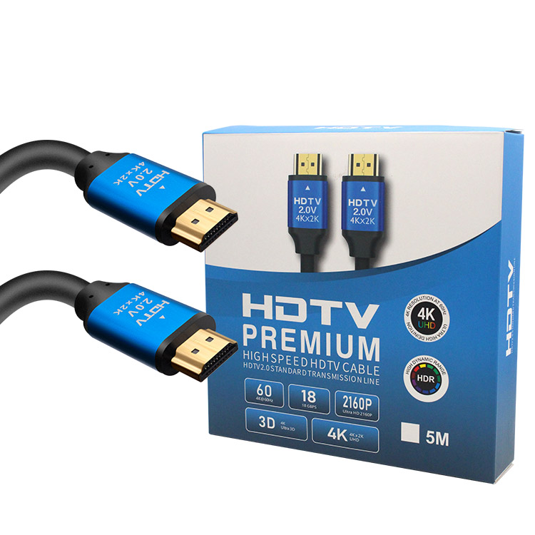 Qiulinnk Factory Ultra HD HDMI 4K 60Hz Cable High Speed HDMI2.0 Video Cable for Home Speaker 1.5M 20M Box Packing 8K Resolution