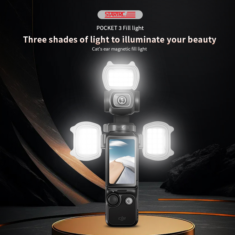 PP ABS Material Photography & Sports Camera Accessories Osmo Pocket 3 Portable Magnetic Fill Light