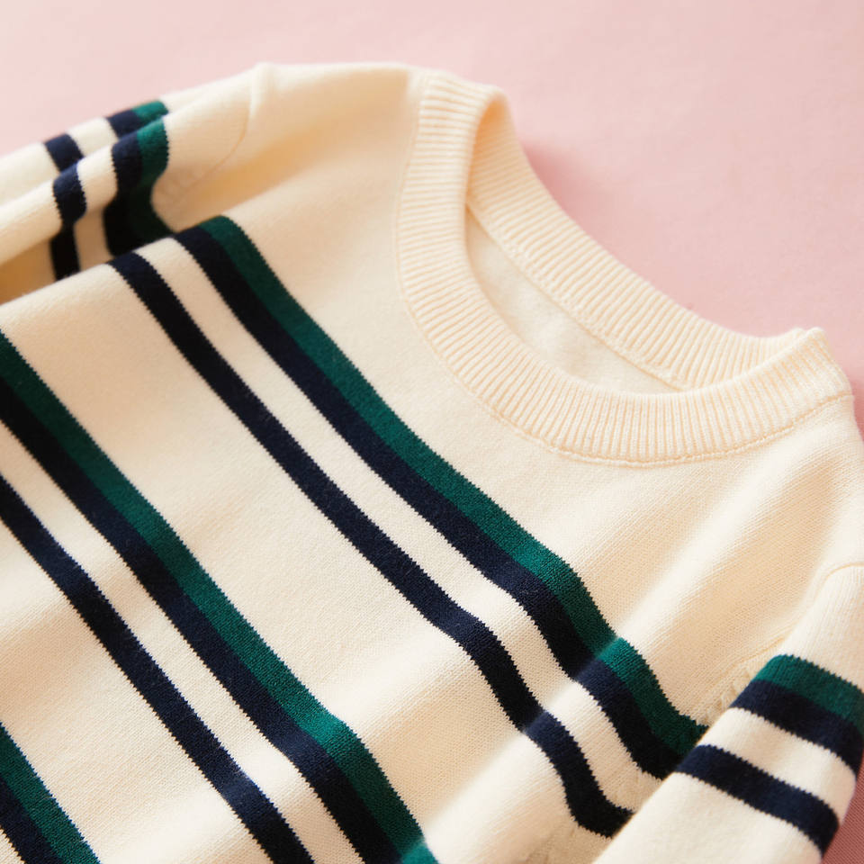 Kids Striped Knit Breathable Cotton