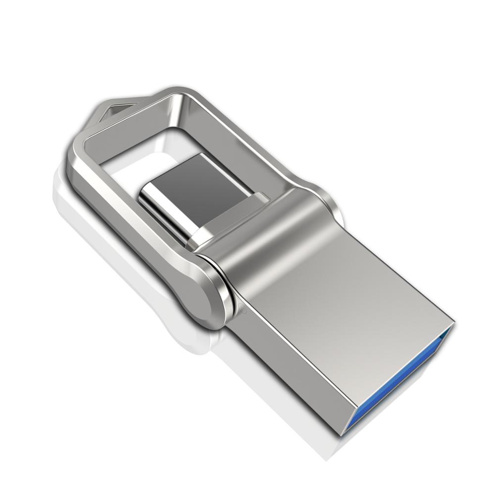 Gitra Hot Selling Metal Type C Flash Drive Usb 32GB 64GB 3.0 Laser Logo 8GB 16GB 128GB Dual USB C Pen Drive