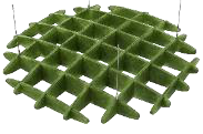 Акустический баффл FELT WAVE (2,4м х 2,4м х 250мм), крепление: 4 троса длиной 1,5м