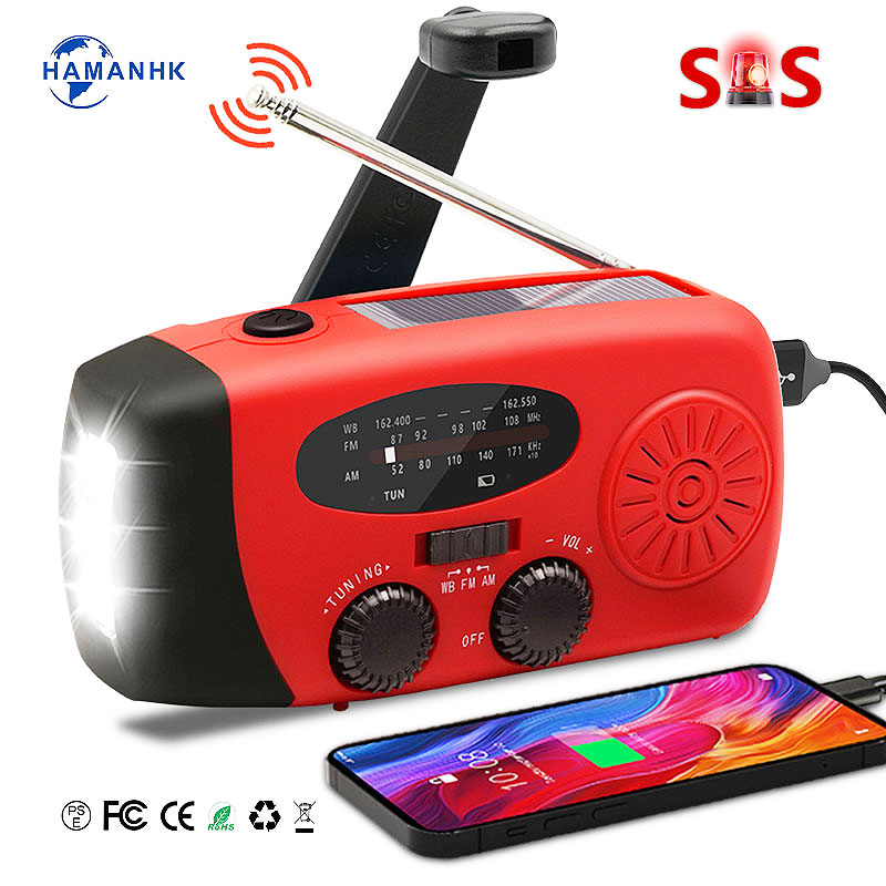 Home System Mp3 Camping Light Storm Receiver Am/fm/noaa Emergency Radio Hand Crank Solar Weather Fm Radio