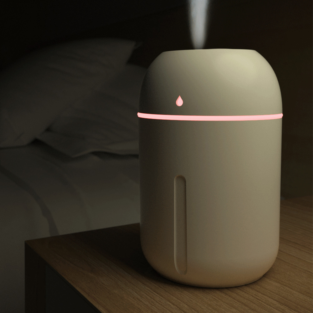 Custom Logo USB Rechargeable 330ml Mini Portable Cool-Mist Air Humidifier Aromatherapy Essential Oil Diffuser Low Noise Night