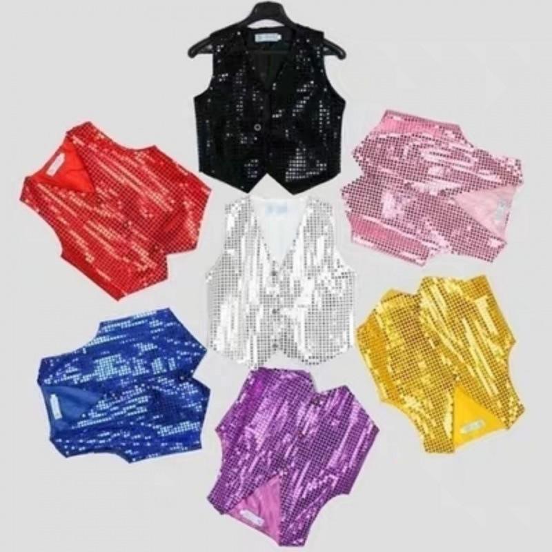 Children Shinny Sequined Suit Vest