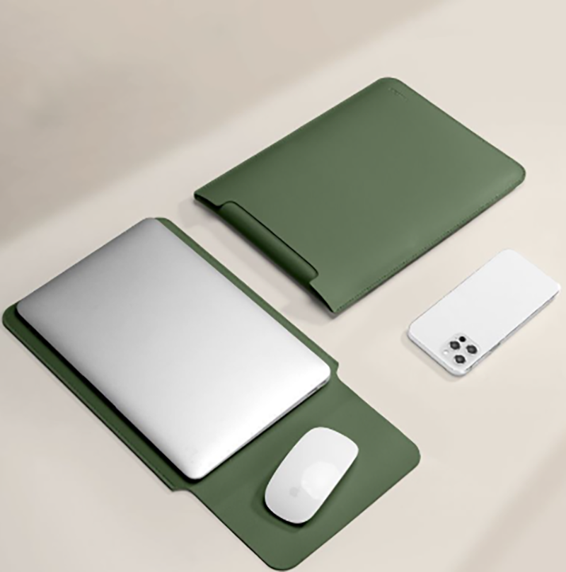 YY PU Leather Non-magnetic Laptop Bag Computer Case 13 14 15 Inch for Notebook Organizer Surface Cover Business Accessories