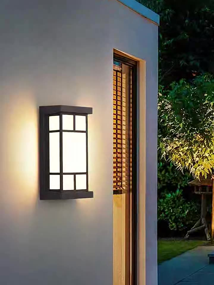 Modern Minimalist Outdoor Hotel Villa Exterior Mounted Decorative Wall Lamp Garden Sconce LED Wall Light
