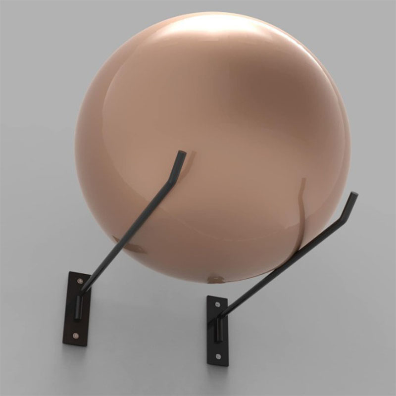 Modern Wall Mounted Fitness Balls Storage Living Room/Bathroom Metal Door Hooks with Removable Design