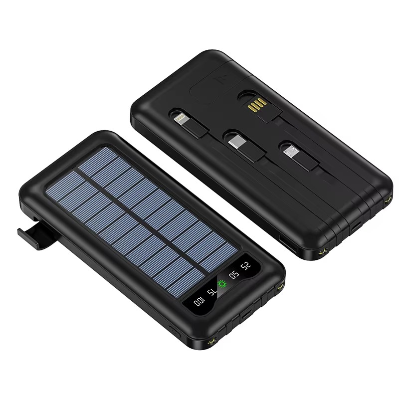 New Portable Solar Phone Charger Waterproof Solar Panel Power Bank 10000mah Powerbank Solar Energy Power Bank