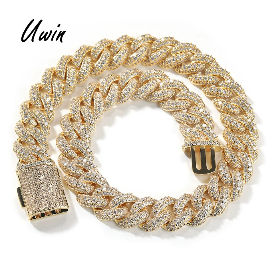 Цепь UWIN «Iced Out» (18мм Cuban)
