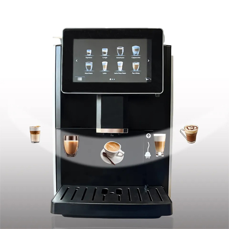 QDMECH Automatic Espresso Coffee Machine with Grinder Milk Frother Cappuccino Latte Maker Home Office Coffee Machine