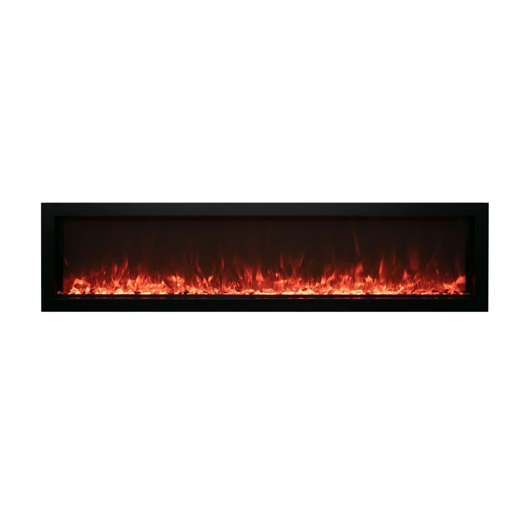 Modern 1500W Electric Fireplace Remote Control WiFi App Control Embedded Landscape Steel Design Indoor Outdoor Use Home Hotel
