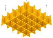 Акустический баффл FELT WAVE (1,2м х 1,2м х 240мм), крепление: 4 троса длиной 1,5м