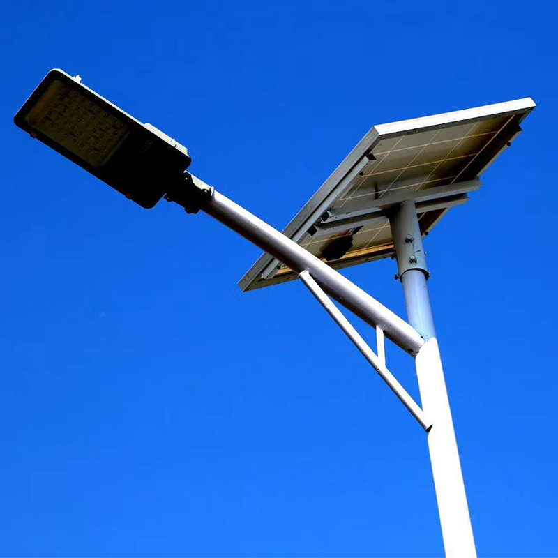 Split Solar Street Light Complete Set Q235 Hot Dip Galvanized Octagonal Pole Outdoor Solar LED Road Lamp