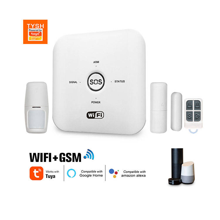 TYSH Tuya приложение Смарт-Wifi Gsm безопасный дом домашняя охранная сигнализация совместим с Alexa Google Home