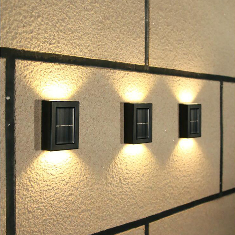 LED Solar Wall Light Outdoor Porch Garden Waterproof Wall Lamp up and Down Luminous Courtyard Staircase Solar Light for Garden