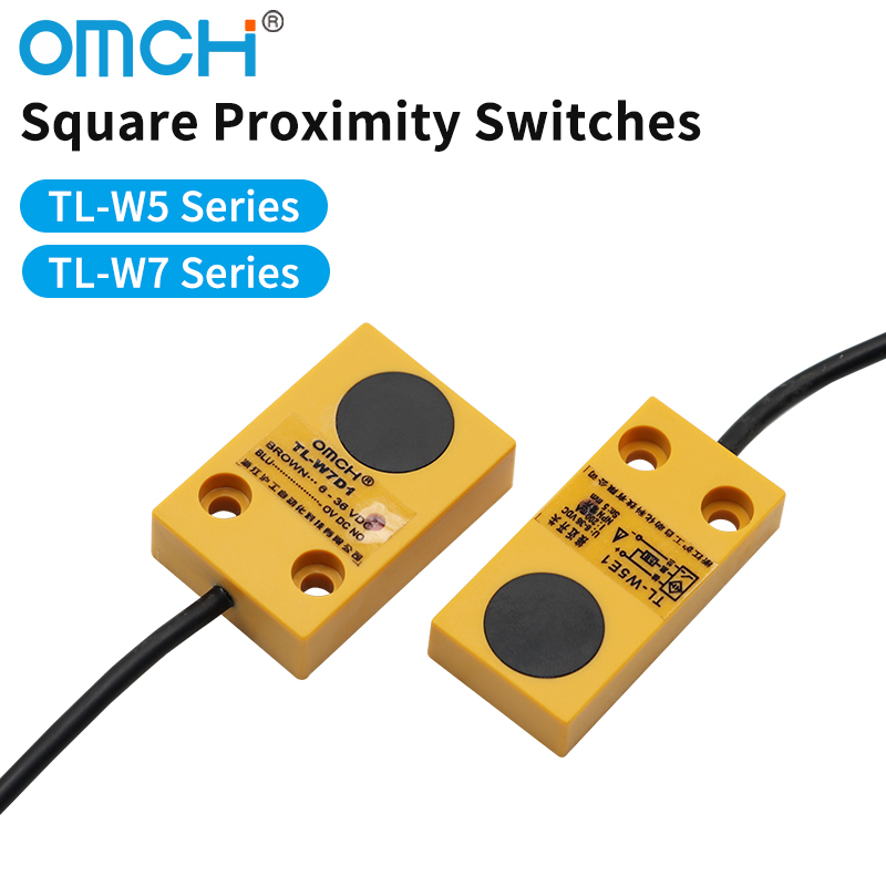 OMCH TL-W5/W7 Series Industrial-Grade ABS Material Inductive Waterproof Square Proximity Sensor 5/7mm Sensing Distance IP67 220V
