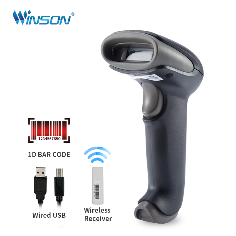 1D Wired USB Scanner Handheld Barcode Scanner Applied in Supermarket Warehouses Medical