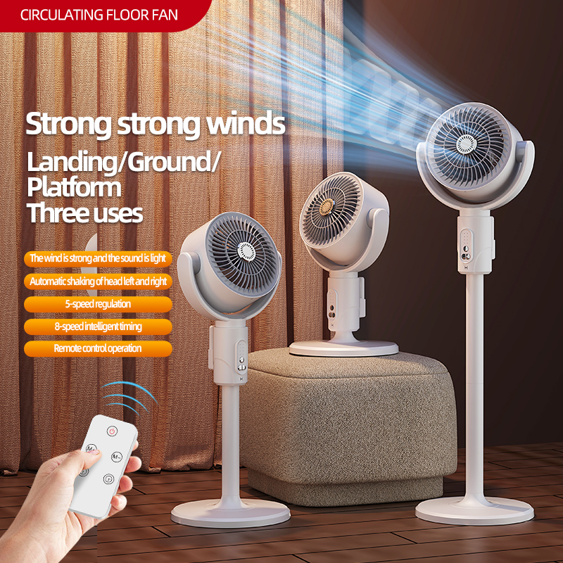 2025 New USB Floor Fan Air Circulation Cooling Fan With Remote Control Household Electric Standing Floor Fan Ventilation
