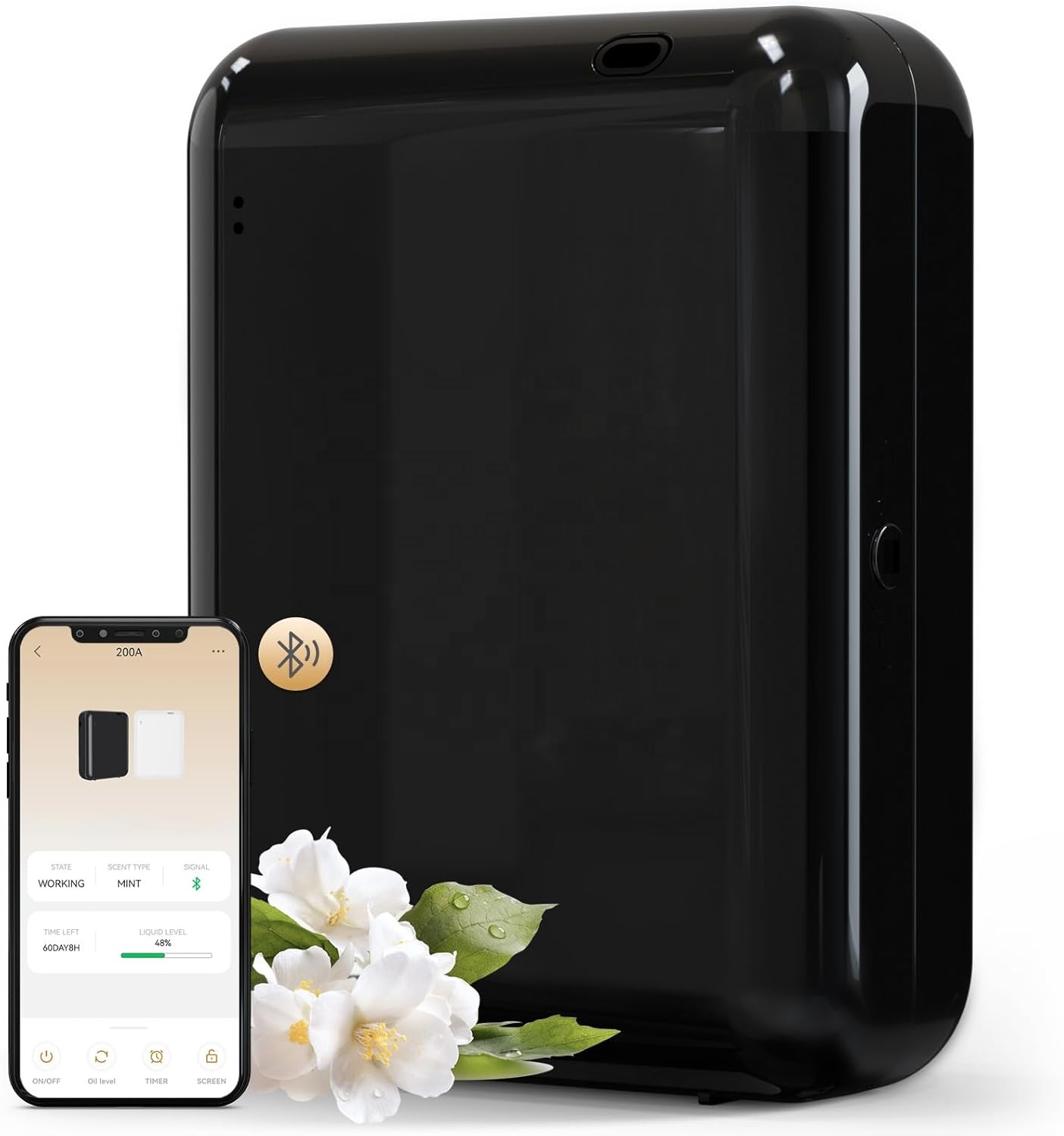 TYLOC Commercial App-Controlled Smart Waterless Eco-Friendly Large Capacity Essential Oil Diffuser Electric Battery Hotel