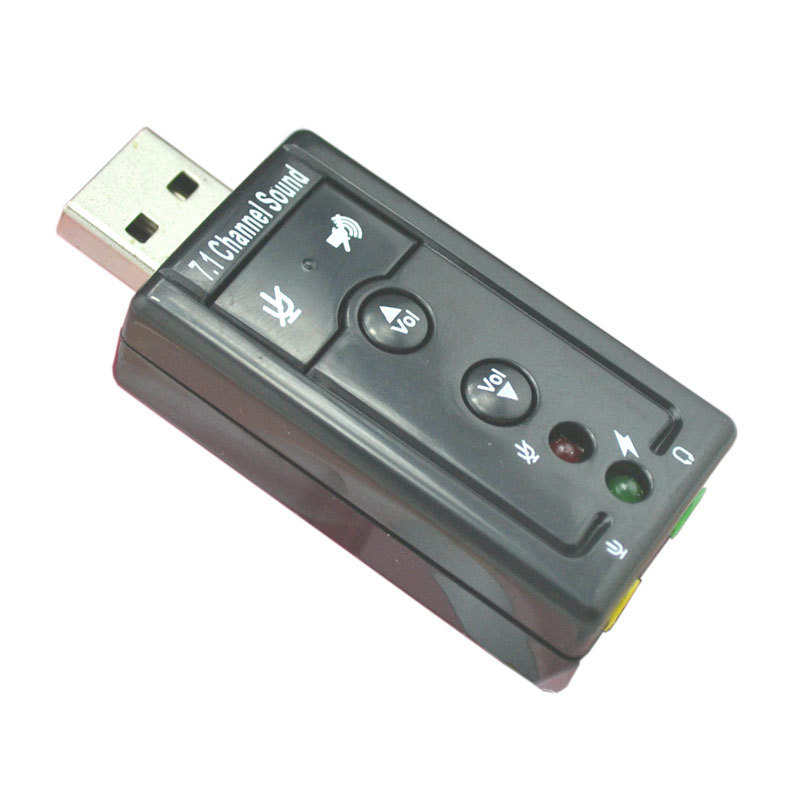 Wholesale 7.1 External USB Sound Card USB to Jack 3.5mm Headphone Audio Adapter Mic-phone Sound Card