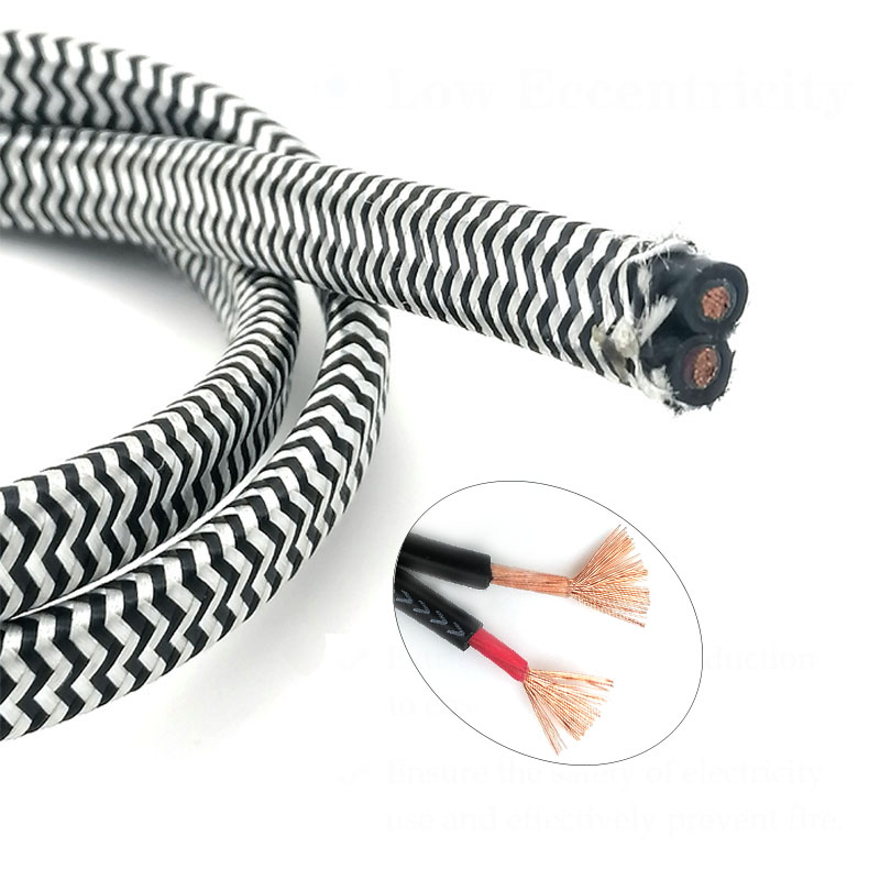 2 Core Transparent Audio Cable 14AWG Flexible OFC Speaker Wire with PVC Black Jacket Speaker Accessories