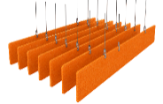 Акустический баффл FELT WAVE (2,4м х 150мм х 40мм), крепление: 12 тросов длиной 1,5м